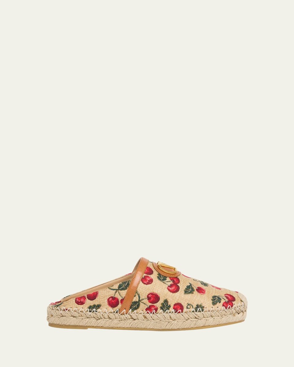 VLogo Cherry Espadrile Mules